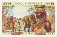 p5a from Equatorial African States: 1000 Francs from 1963